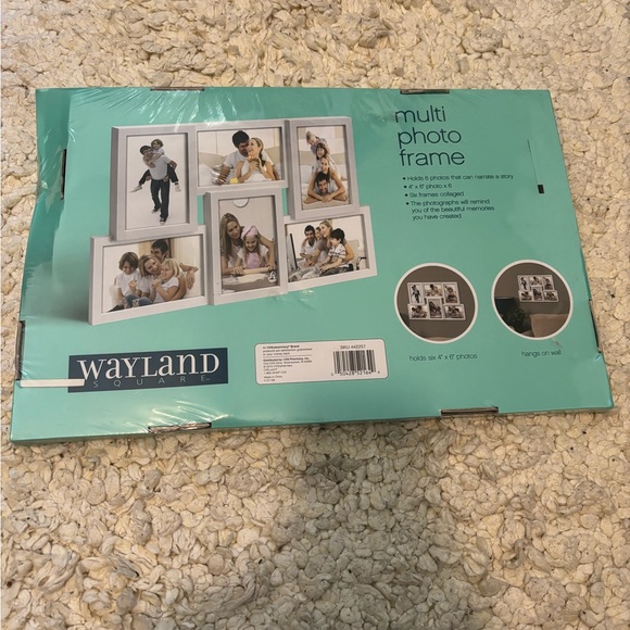Wayland Square Multi Photo White Picture Frame 4x6 x 6 - Picture 3 of 4